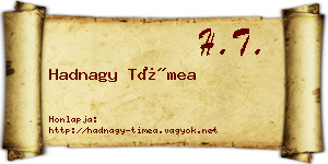 Hadnagy Tímea névjegykártya