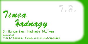 timea hadnagy business card